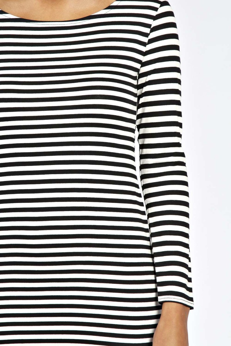 Sara Stripe Bodycon Midi suknelė